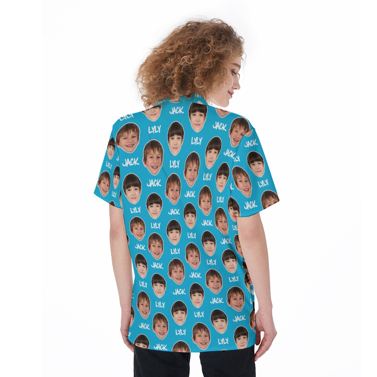Funny Custom Women's Hawaiian Shirt With Face And Name