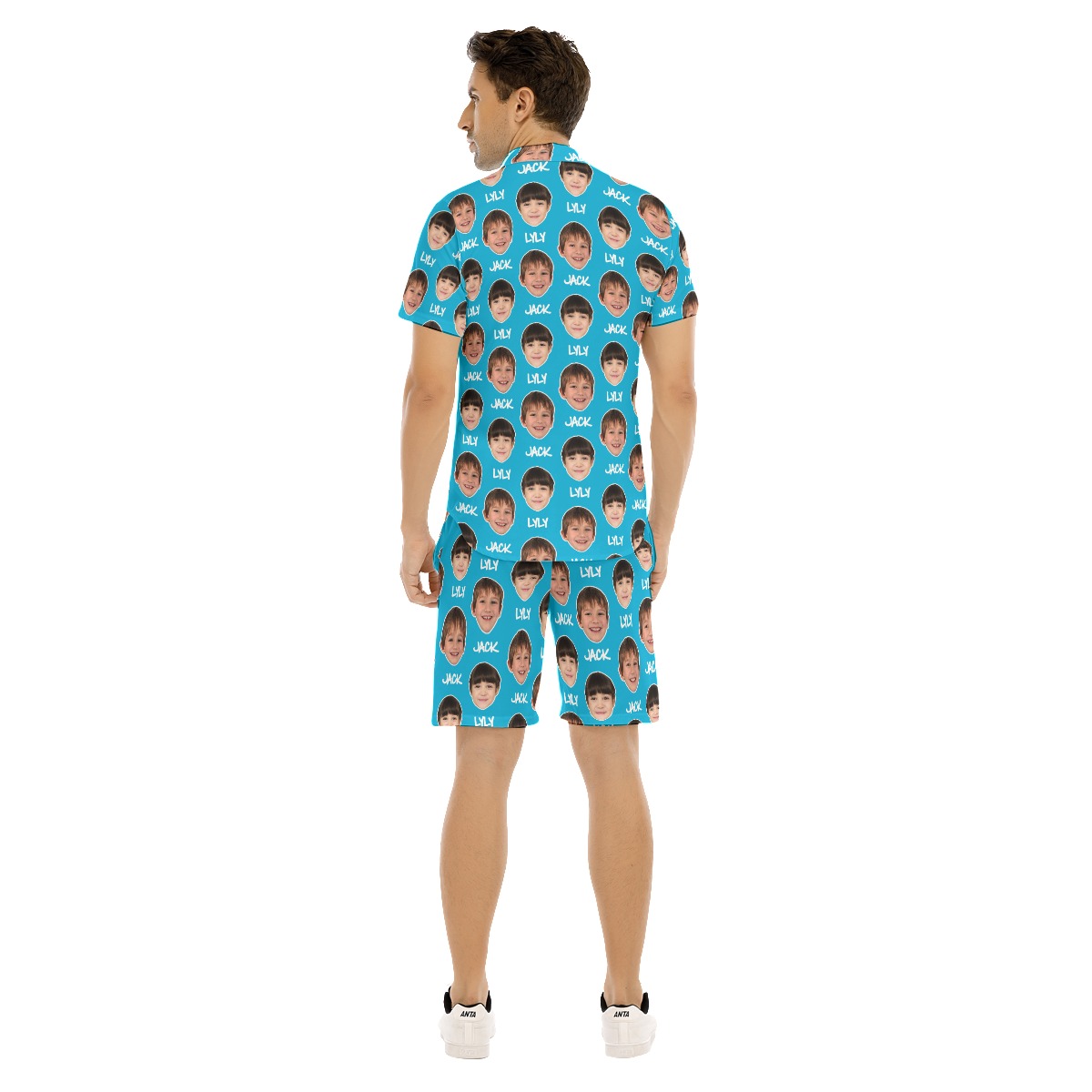 Set Custom Hawaiian Shirt And Shorts With Face And Name