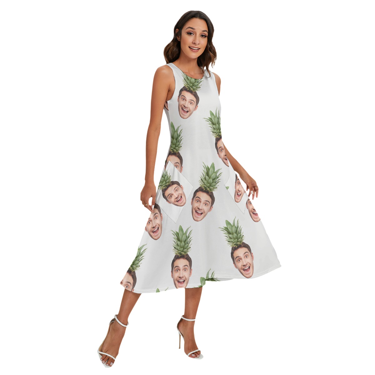 Face Custom Aloha Sleeveless Dress