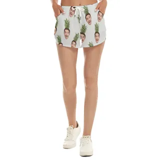 Face Custom Haiwaiian Shorts For Women