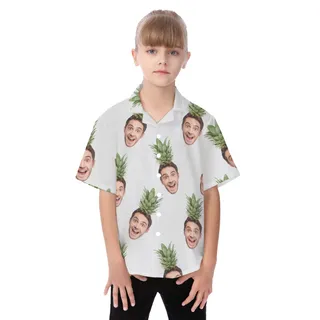 Face Custom Tropical Hawaiian Shirt For Kids