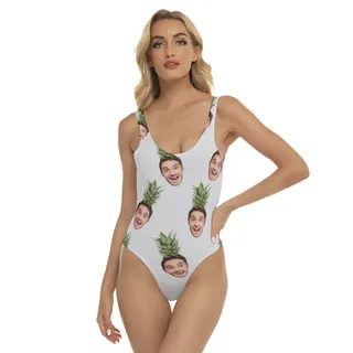 Face Custom Aloha One Piece Swimsuit For Women