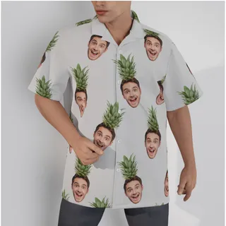 Men's Face Custom Tropical Hawaiian Shirt