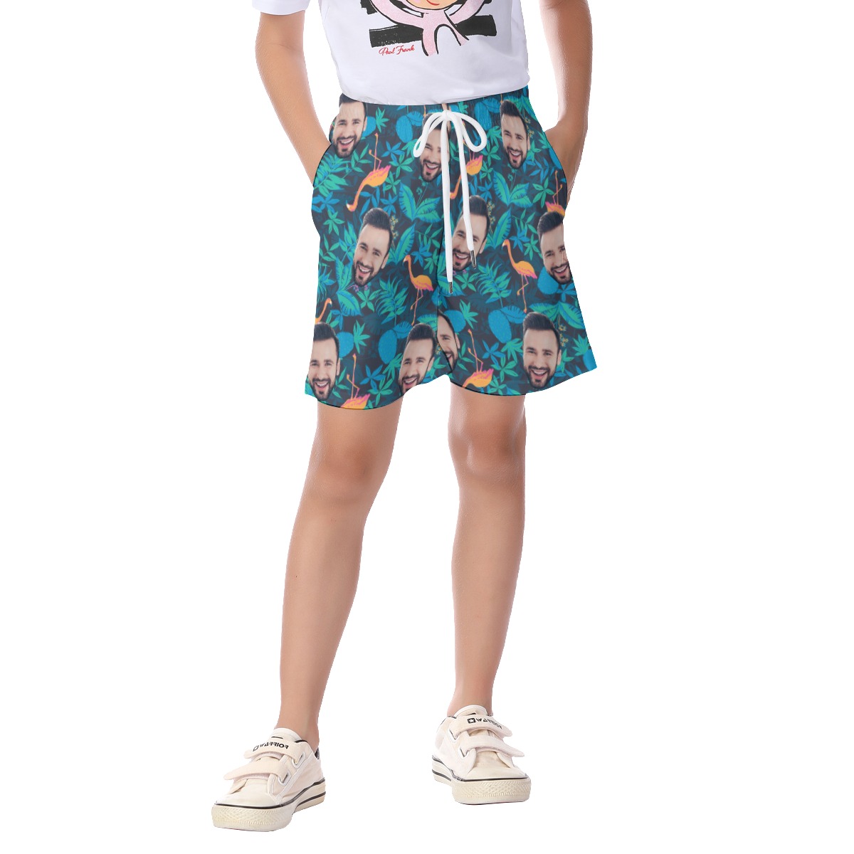 Face Custom Hawaiian Shorts For Kids - variant image 1