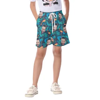 Face Custom Hawaiian Shorts For Kids