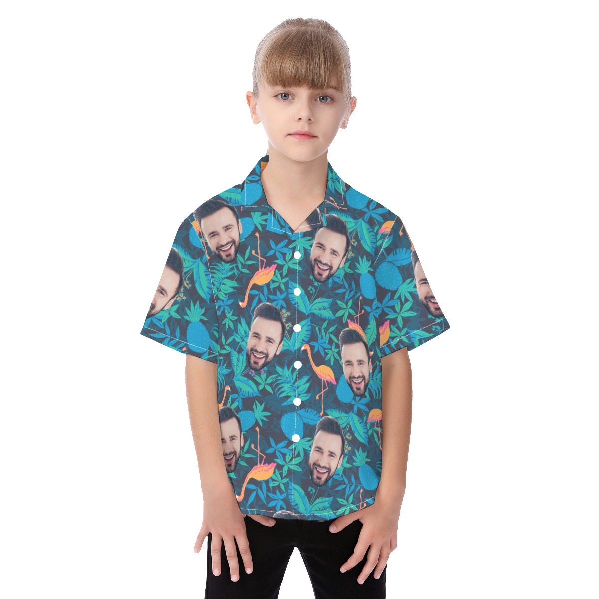 Face Custom Hawaiian Shirt For Kid - variant image 1