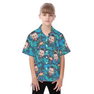 Face Custom Hawaiian Shirt For Kid