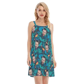 Face Custom Hawaiian Dress