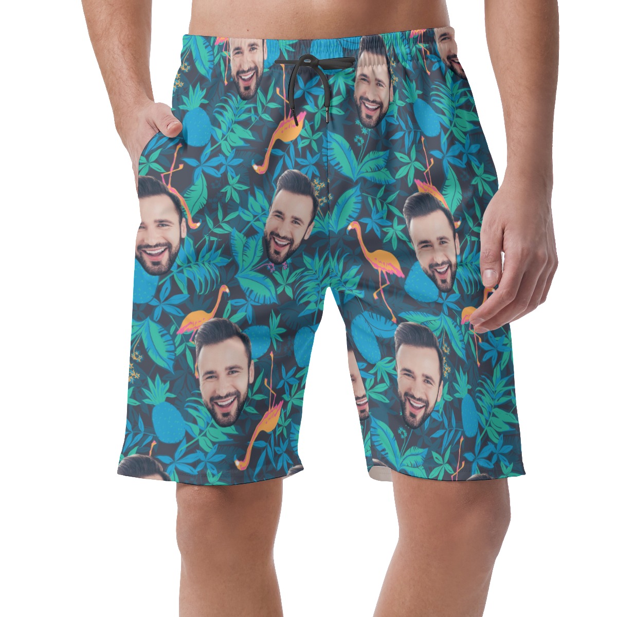Face Custom Hawaiian Shorts For Men - variant image 1