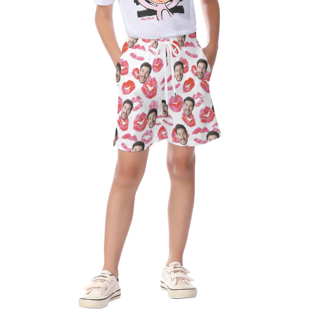 Funny Custom Face Summer Beach Shorts For Kids - variant image 1