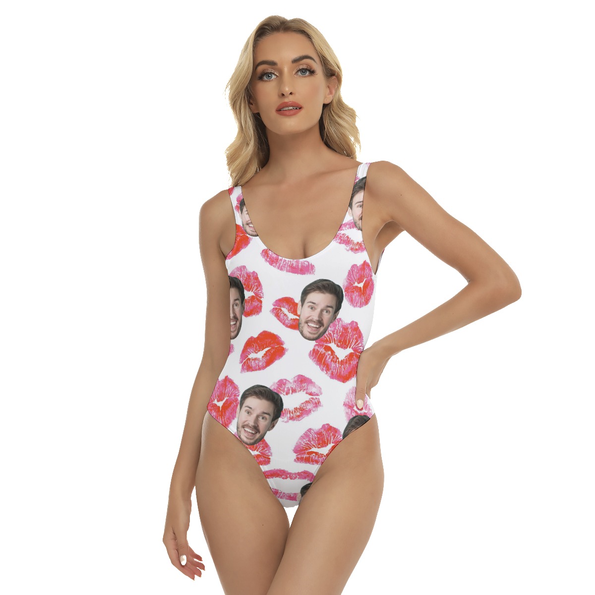 Custom Face Valentine Sexy Hawaiian Swimsuit For Women - variant image 1