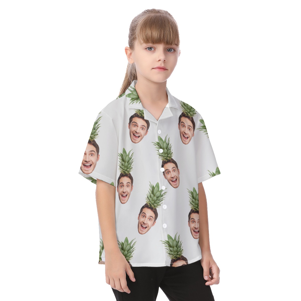 Face Custom Tropical Hawaiian Shirt For Kids