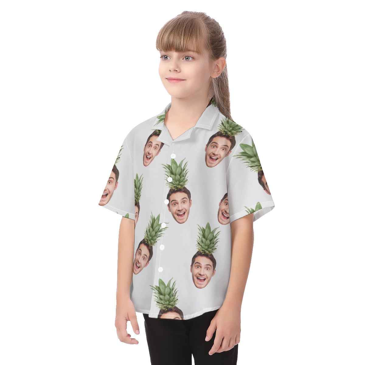 Face Custom Tropical Hawaiian Shirt For Kids