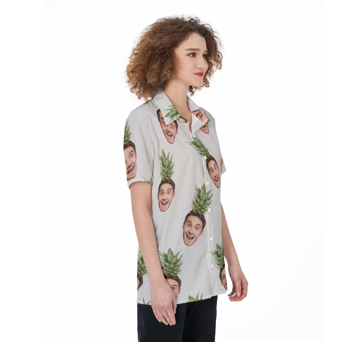 Women's Face Custom Tropical Hawaiian Shirt