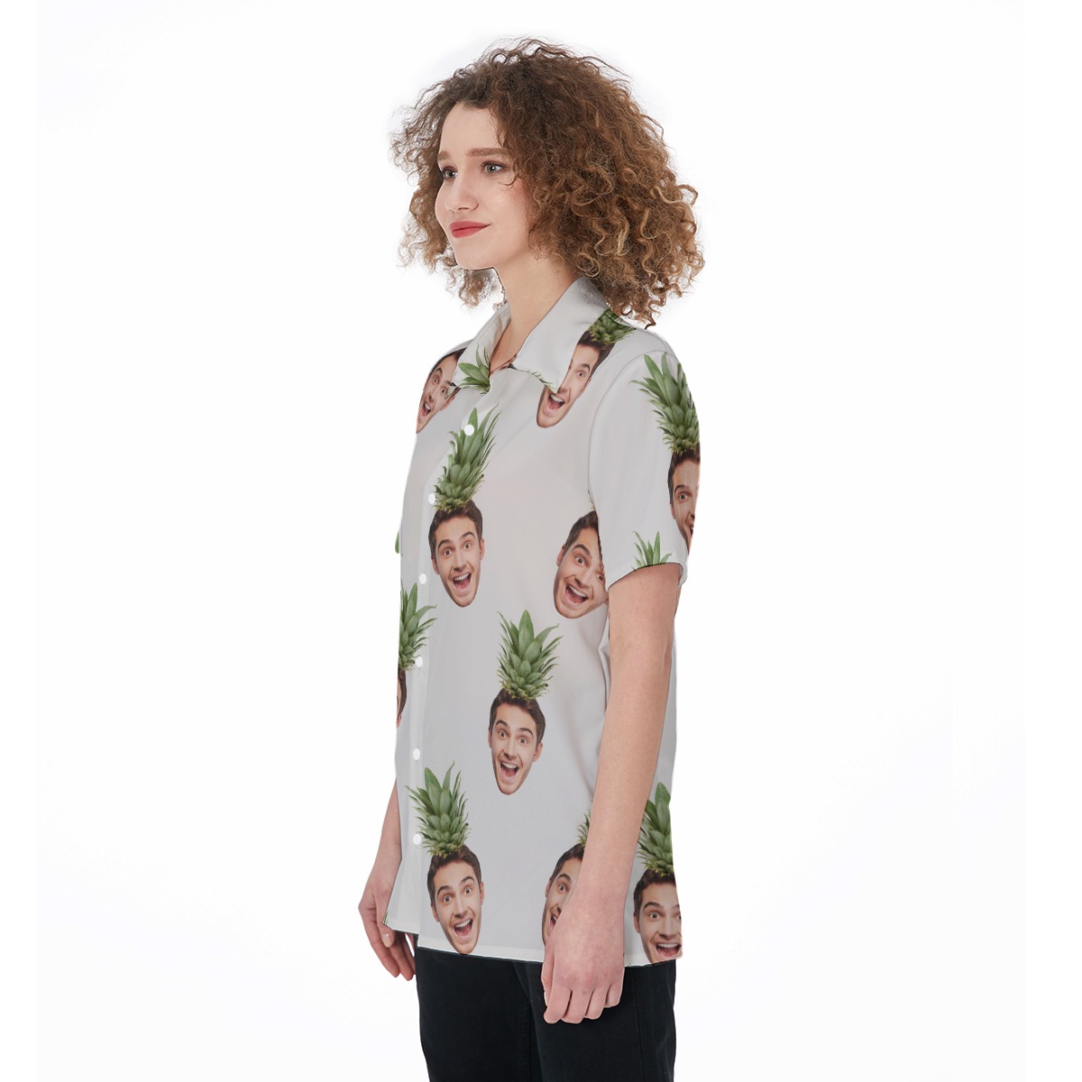 Women's Face Custom Tropical Hawaiian Shirt