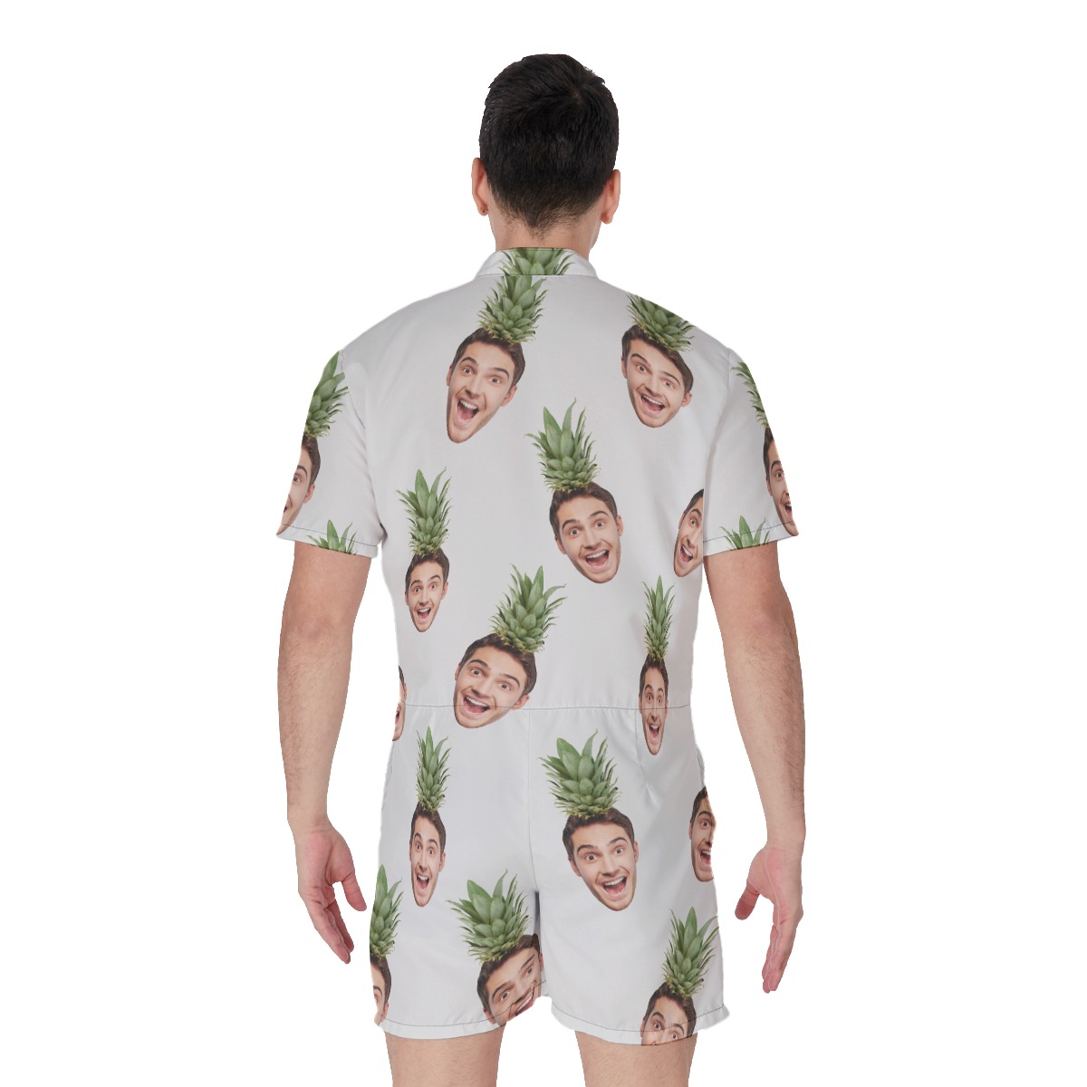 Face Custom Aloha Romper For Men
