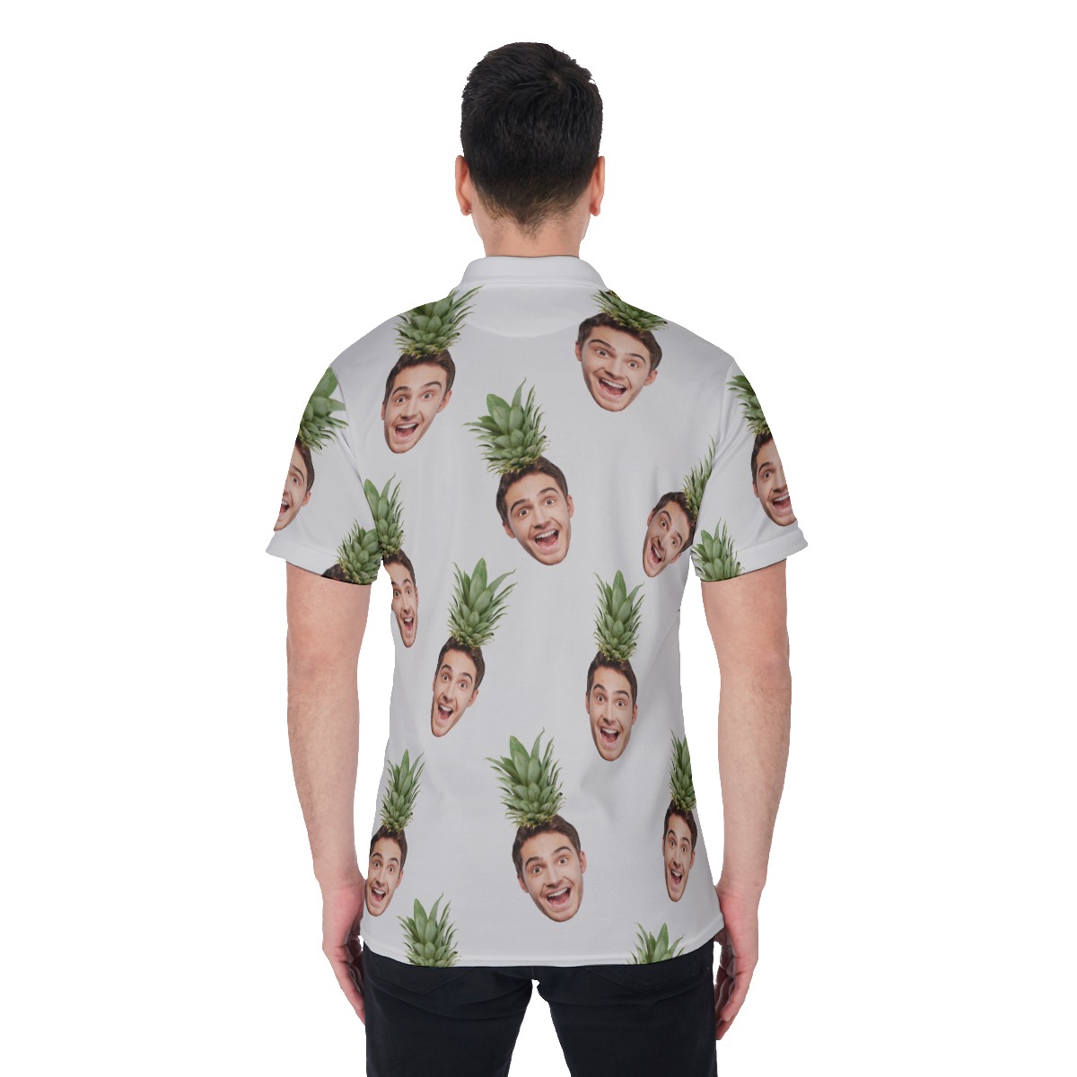 Men's Face Custom Hawaiian Polo Shirt