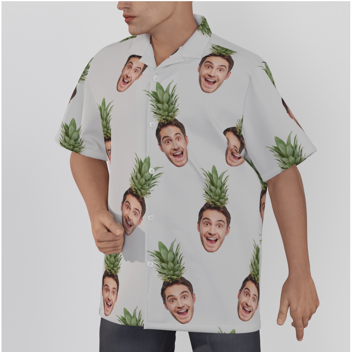 Men's Face Custom Tropical Hawaiian Shirt