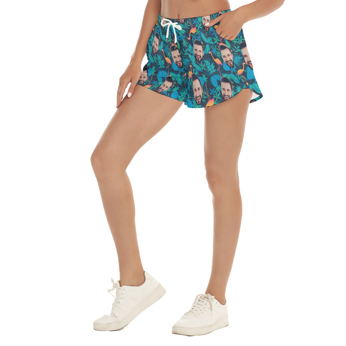 Custom Face Haiwaiian Shorts For Women