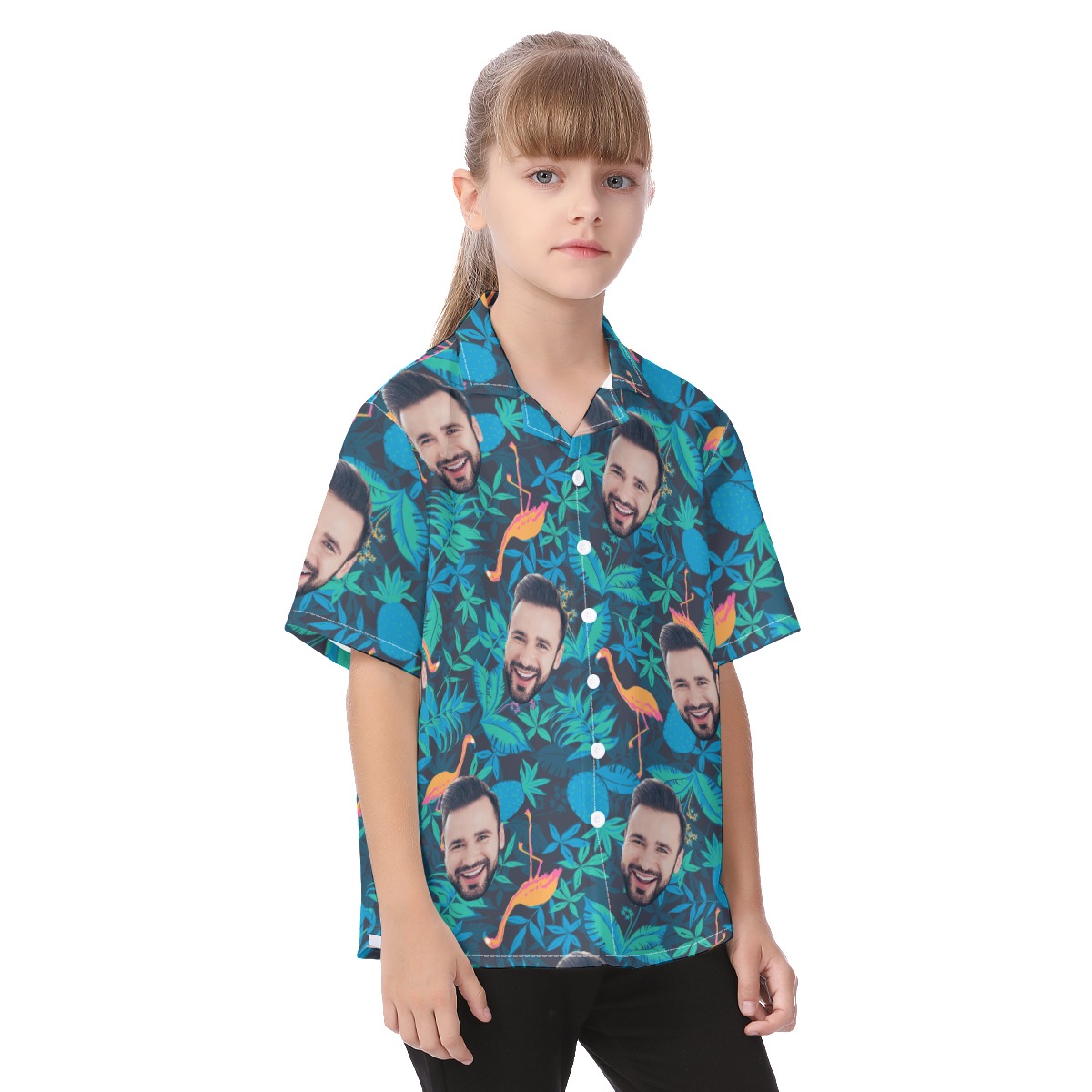 Face Custom Hawaiian Shirt For Kid