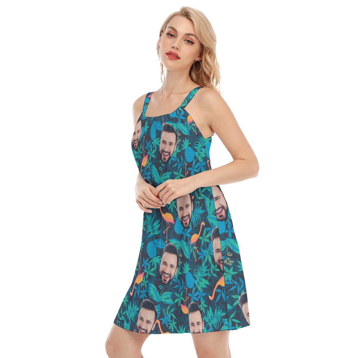 Face Custom Hawaiian Dress