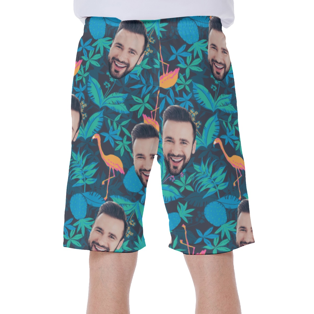 Men's Face Custom Hawaiian Swim Trunks
