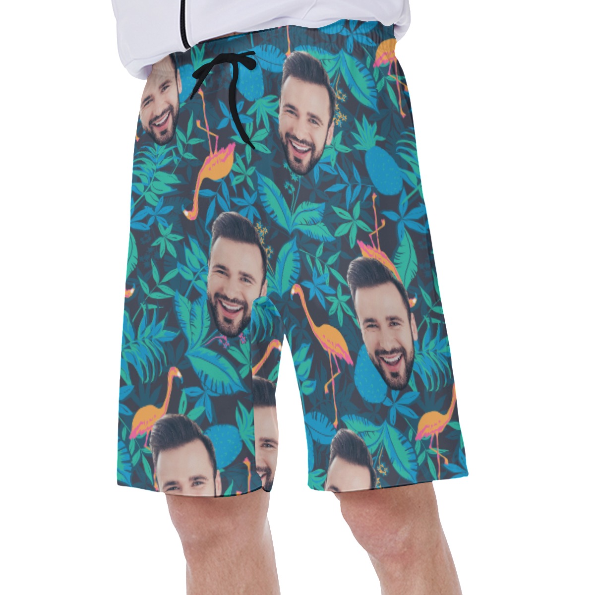 Men's Face Custom Hawaiian Swim Trunks