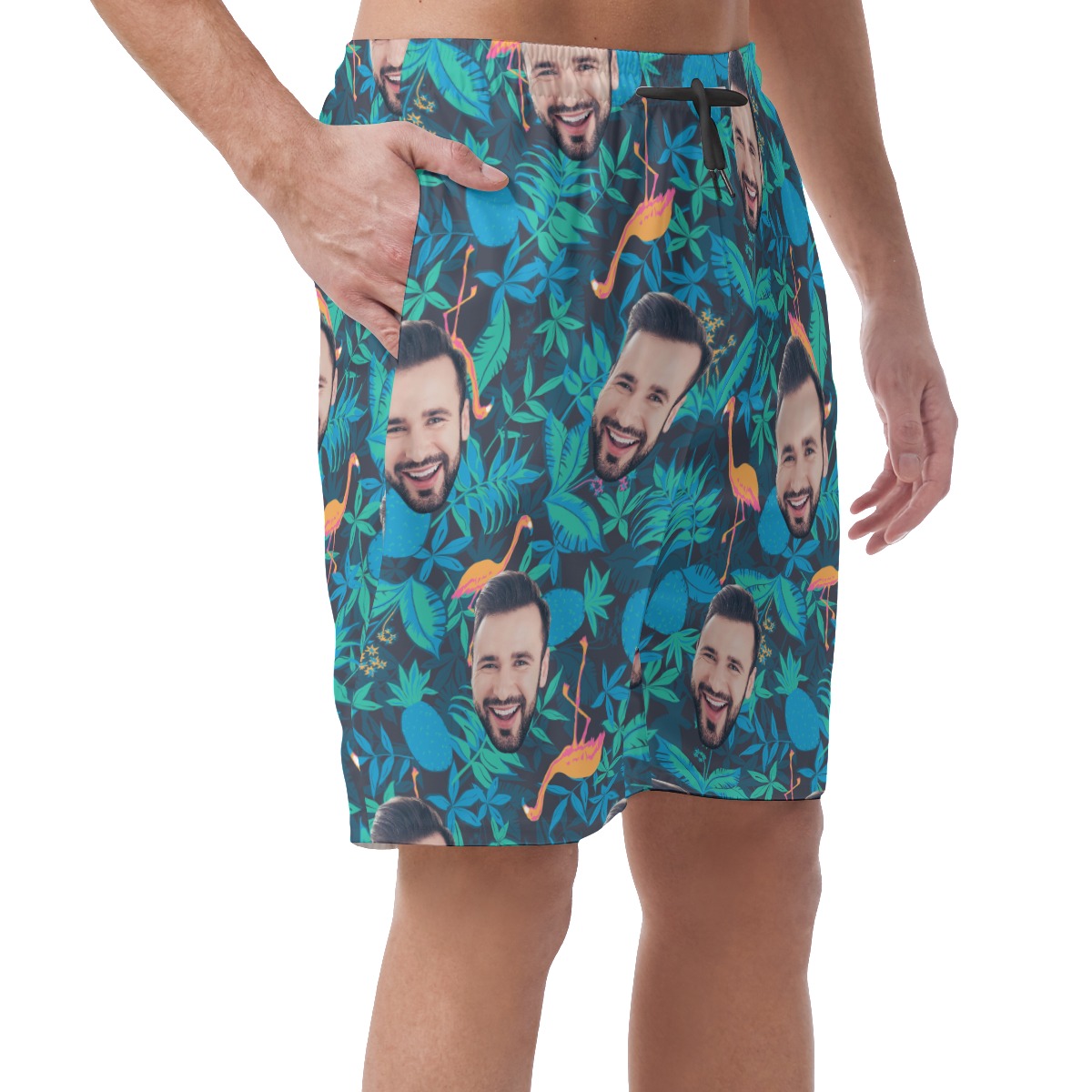 Face Custom Hawaiian Shorts For Men