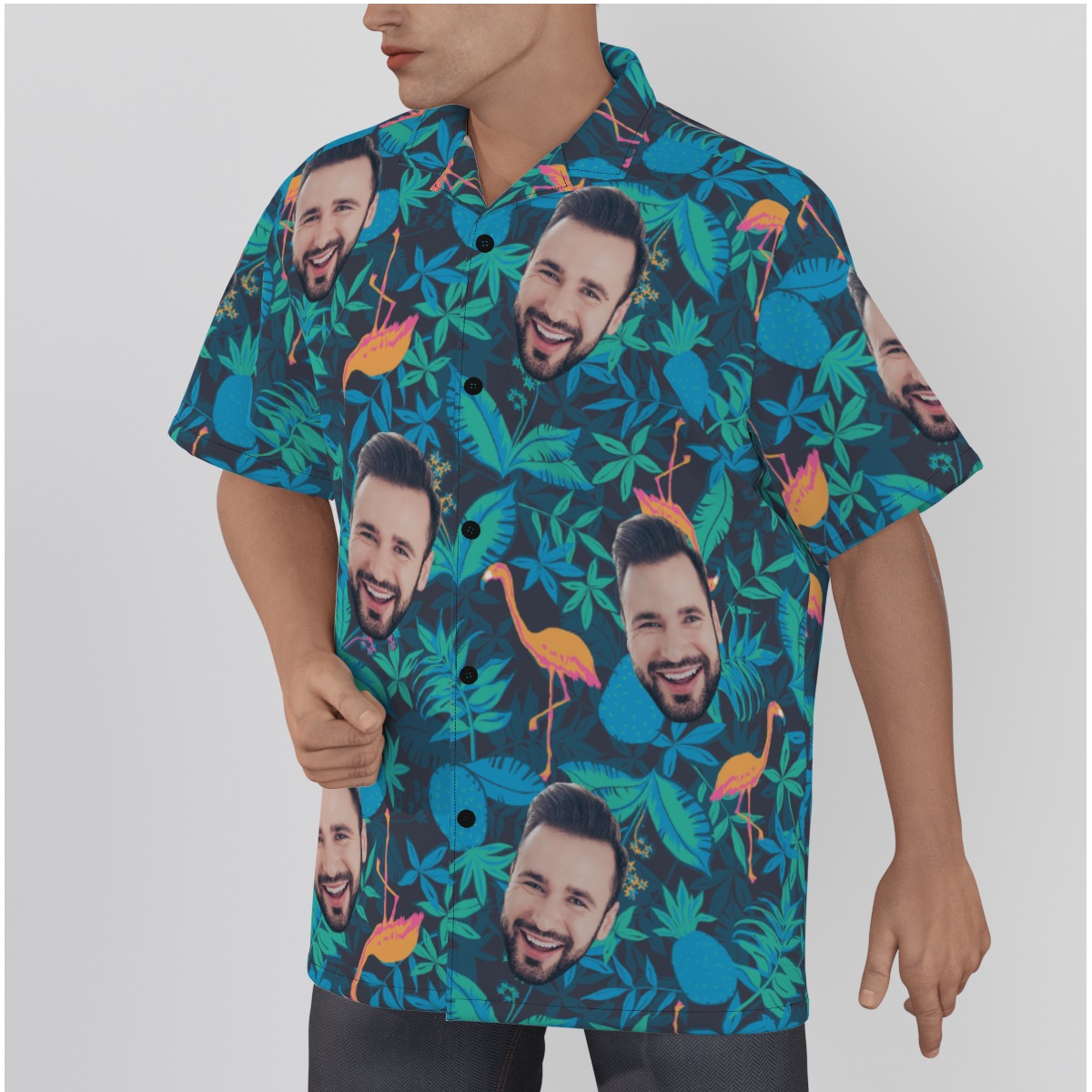 Men's Face Custom Hawaiian Shirt