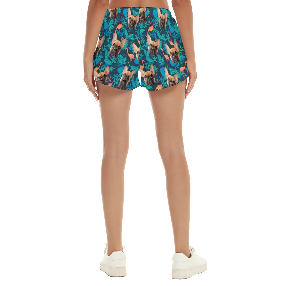 Custom Dog Face Hawaiian Shorts For Women