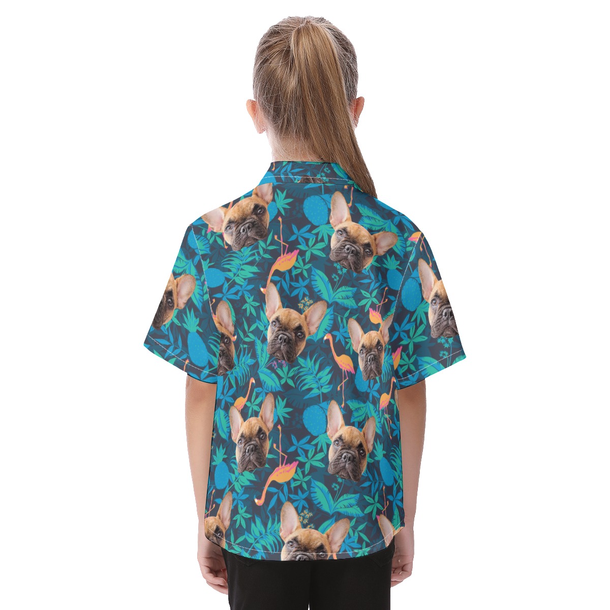 Custom Dog Face Hawaiian Shirt For Kids