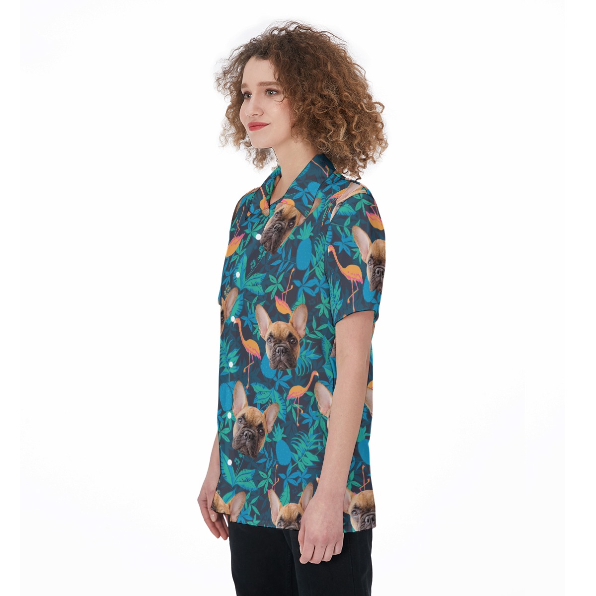 Custom Dog Face Hawaiian Shirt For Women