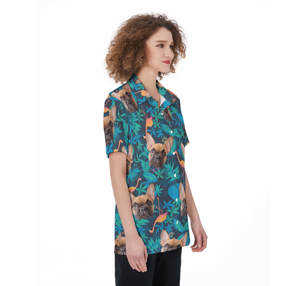 Custom Dog Face Hawaiian Shirt For Women