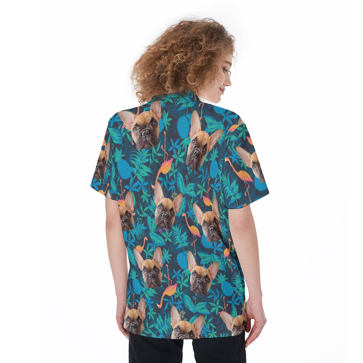 Custom Dog Face Hawaiian Shirt For Women