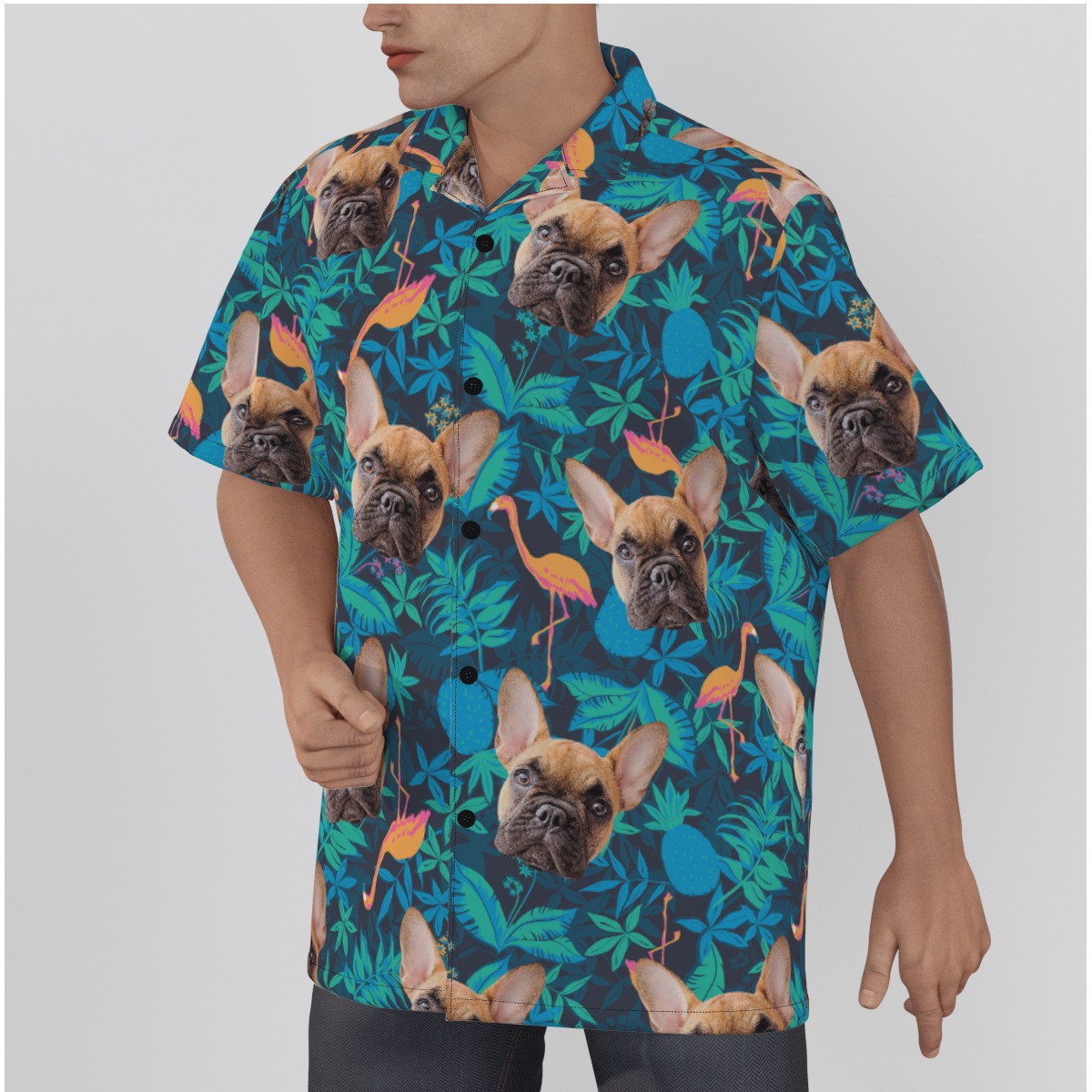 Custom Dog Face Hawaiian Shirt For Men