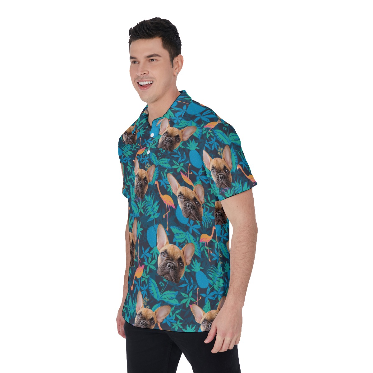 Custom Dog Polo Hawaiian Shirt For Men