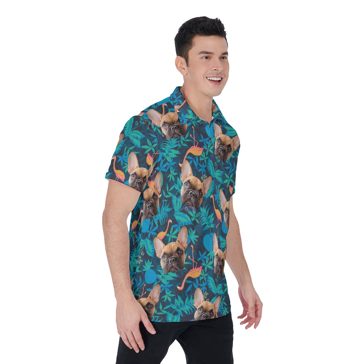 Custom Dog Polo Hawaiian Shirt For Men