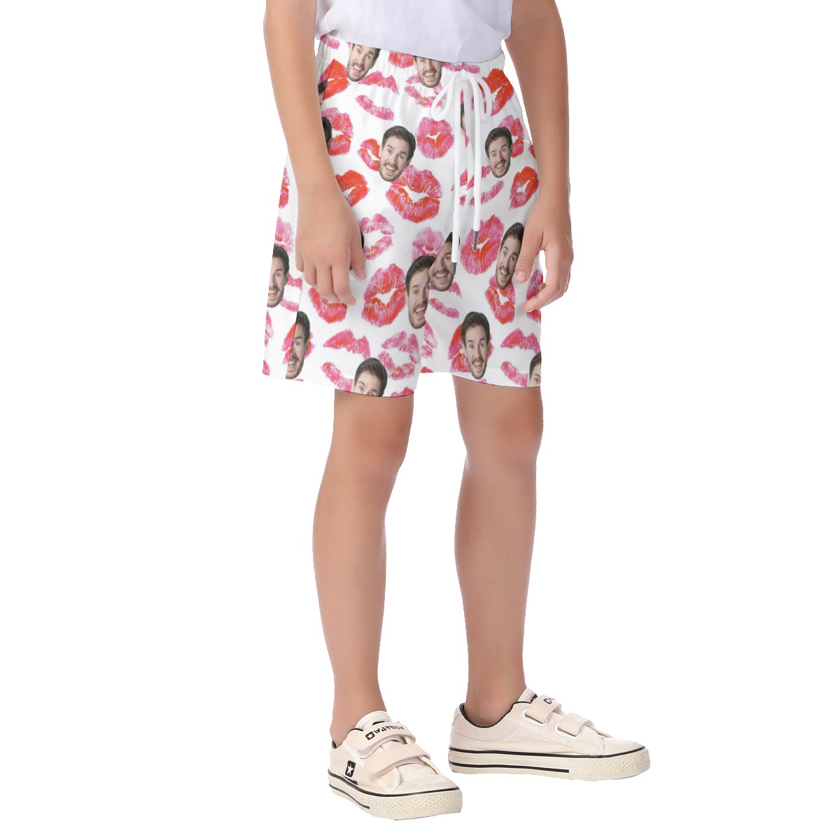Funny Custom Face Summer Beach Shorts For Kids