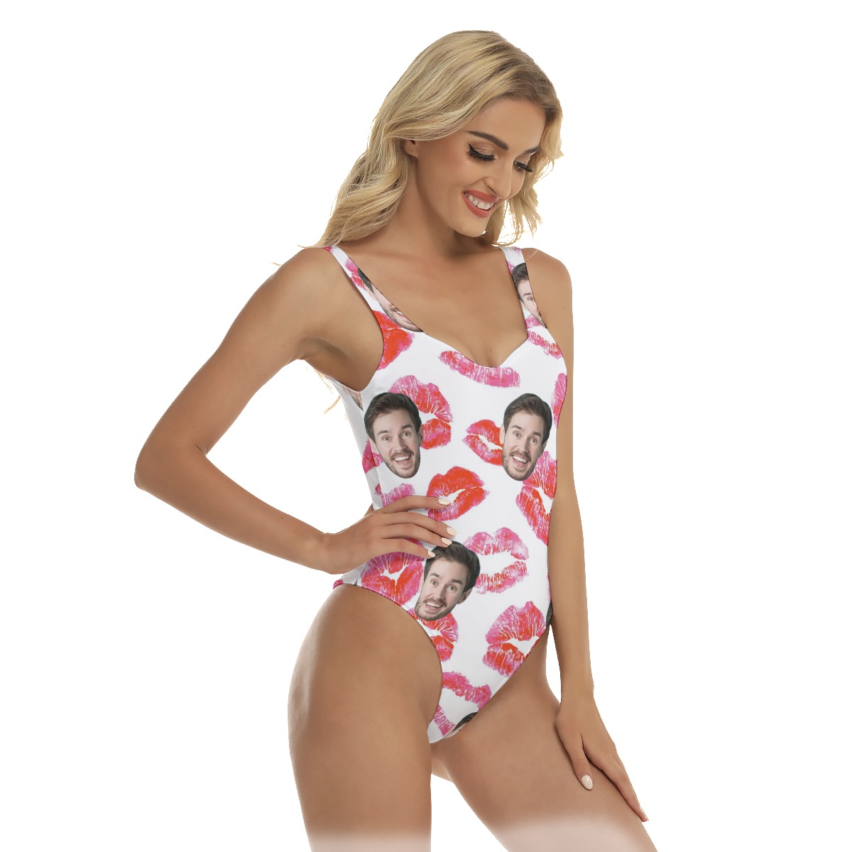 Custom Face Valentine Sexy Hawaiian Swimsuit For Women