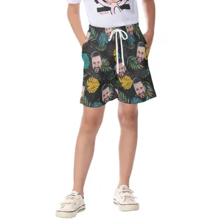 Kid's Hawaiian Shorts With Custom Face