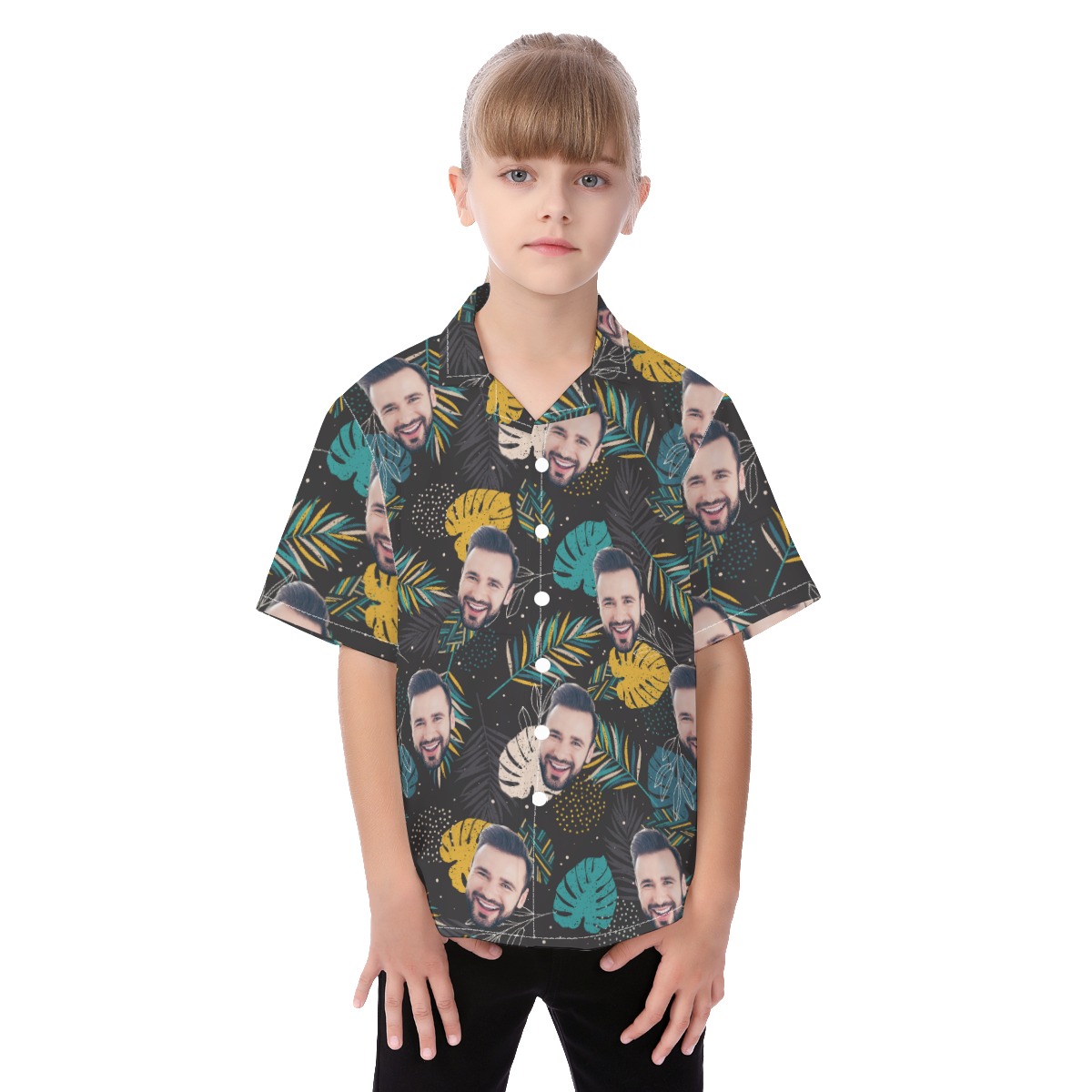 Cute Custom Face Hawaiian Shirt For Kids - variant image 1