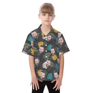 Cute Custom Face Hawaiian Shirt For Kids