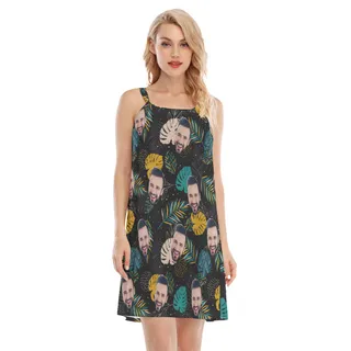 Funny Custom Face Tropical Dress