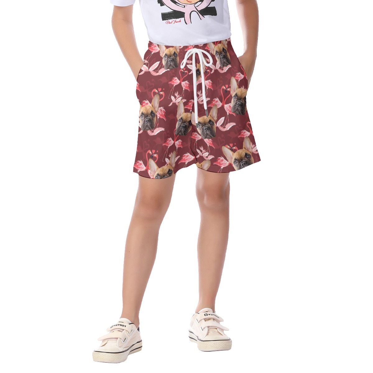 Custom Dog Face Hawaiian Shorts For Kids - variant image 1