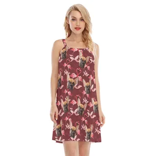 Custom Dog Face Hawaiian Cami Dress