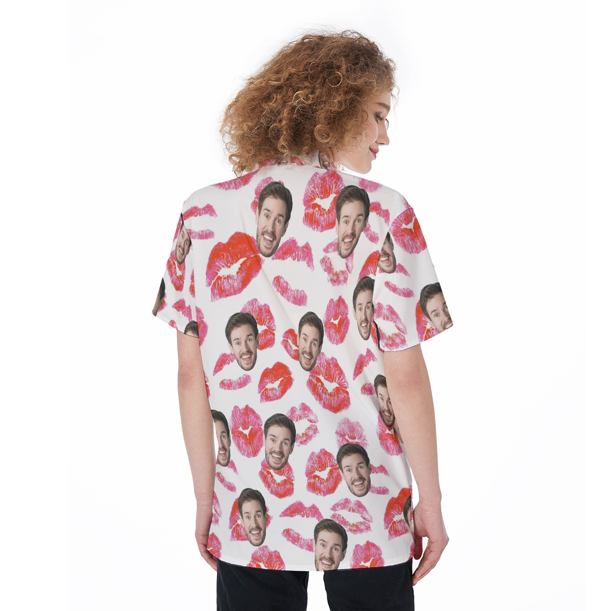 Funny Valentine Gift Custom Face Hawaiian Shirt For Women