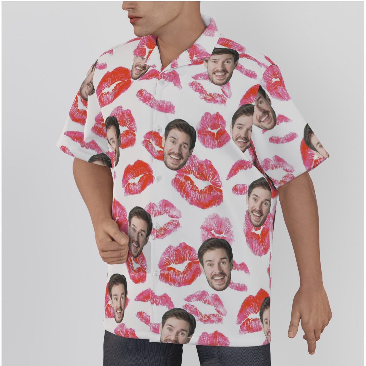 Funny Custom Face Valentine Hawaiian Shirt