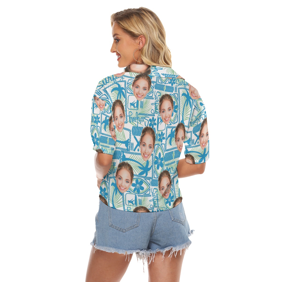 Surfing Custom Face Women's Crop Top