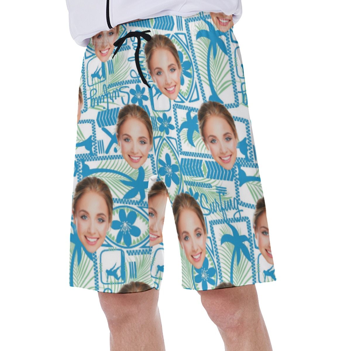 Custom Face Surfing Beach Shorts For Men