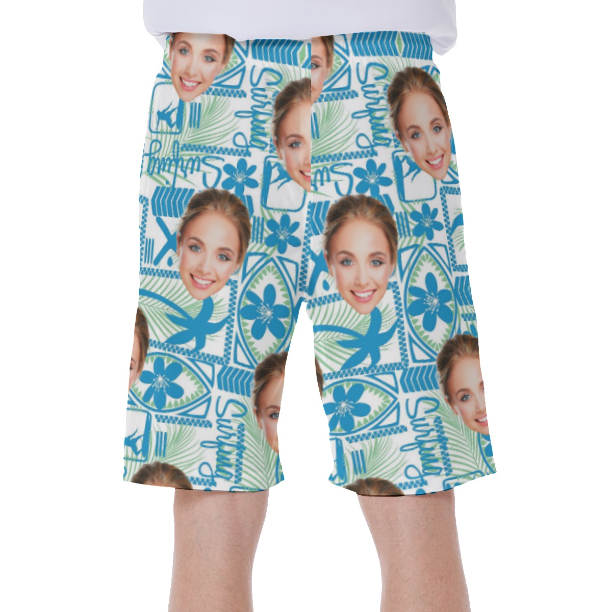 Custom Face Surfing Beach Shorts For Men